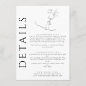 ミニマリストキスをするラインア結婚ートカップルの詳細 エンクロージャーカード (正面)