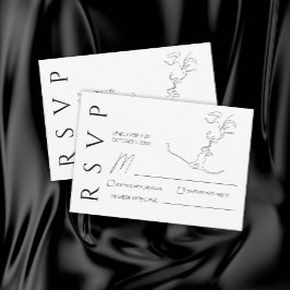 ミニマリストキスをするワンラインア結婚ートカップル 出欠カード