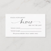 ミニマリストキスシャワーゲームカードの数 プレイスカード (正面)