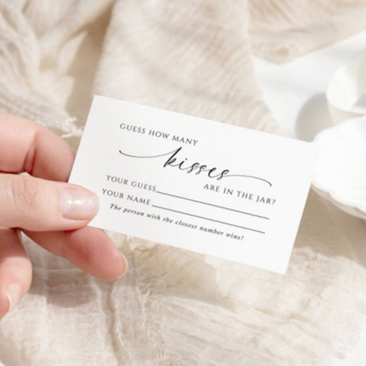 ミニマリストキスシャワーゲームカードの数 プレイスカード