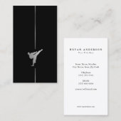 ミニマリストキックボクシング – 武術アーツビジネスカード 名刺 (正面/裏面)