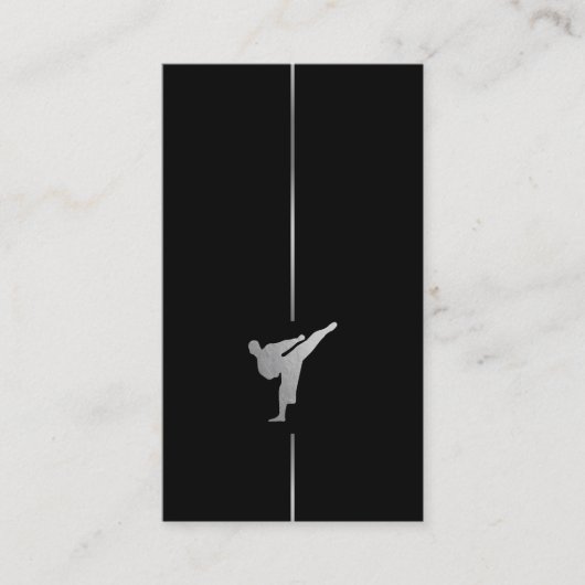 ミニマリストキックボクシング – 武術アーツビジネスカード 名刺 (正面)