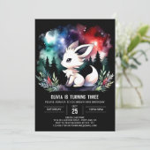 ミニマリストキッズウルフ誕生日 招待状 (スタンド正面)