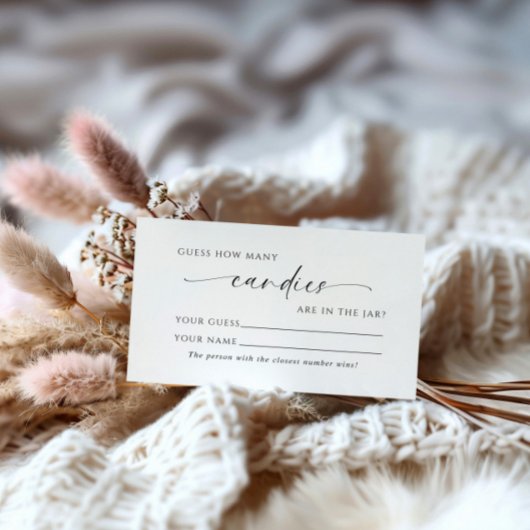 ミニマリストキャンディースシャワーゲームカードの数 プレイスカード