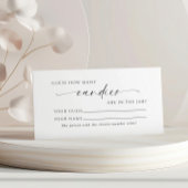 ミニマリストキャンディースシャワーゲームカードの数 プレイスカード