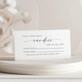 ミニマリストキャンディースシャワーゲームカードの数 プレイスカード