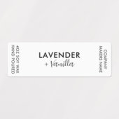 ミニマリストキャンドルジャー薄い垂直ラベルセット ラベル (デザイン1)