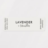 ミニマリストキャンドルジャー薄い垂直ラベルセット ラベル (デザイン1)