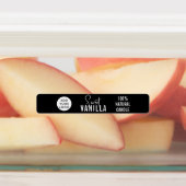 ミニマリストキャンドルビジネスブラック |ロゴ製品 ラベル (貼付)