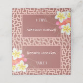 ミニマリストキャンドルライトピーチ結婚フローラ プレイスカード (外部開封)