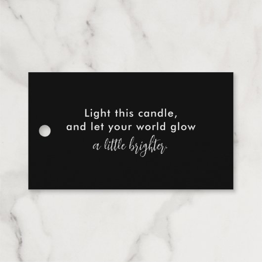 ミニマリストキャンドルラベル（ブランドパッケージ） ギフトタグ (裏面 (横))