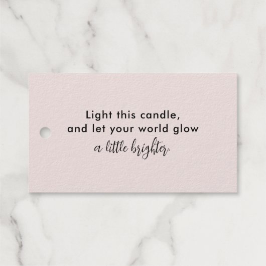 ミニマリストキャンドルラベル（ブランドパッケージ） ギフトタグ (裏面 (横))