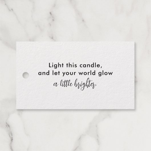 ミニマリストキャンドルラベル（ブランドパッケージ） ギフトタグ (裏面 (横))