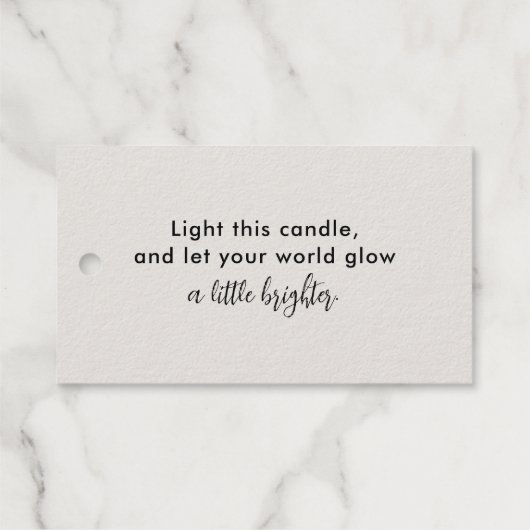 ミニマリストキャンドルラベル（ブランドパッケージ） ギフトタグ (裏面 (横))