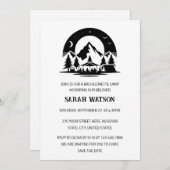 ミニマリストキャンプバチェロレッテ 招待状 (正面/裏面)