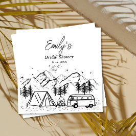 ミニマリストキャンプブライドブライダルシャワー スタンダードカクテルナプキン