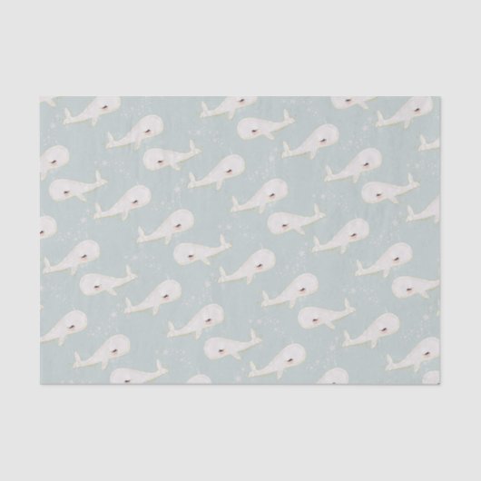 ミニマリストキュートボホーホエールシー海パーティーデコール 薄葉紙 (正面)