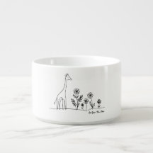 ミニマリストキリン花ラインアートスケッチ