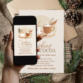 ミニマリストクッキー&ココアパーティー | ニュートラルホリデー 招待状