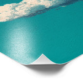 ミニマリストクラウドウォールアートフォーセレーナホーム宇宙 フォトプリント            (角)