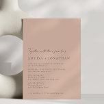 ミニマリストクラシックシックバラダスティ結婚スクリプト 招待状<br><div class="desc">ミニマリストシッククラシックバラダスティ結婚式招待状</div>