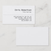 ミニマリストクラストレンディー白黒名刺 名刺 (正面/裏面)