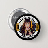 ミニマリストクラス懇親会写真 – 黒金ゴールド白 缶バッジ (正面&裏面)