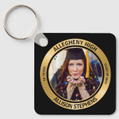 ミニマリストクラス懇親会写真 – 黒 | ゴールドトーン キーホルダー (正面)