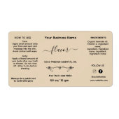 ミニマリストクラフトエッセンシャル油ボトルラベル ラベル (正面)