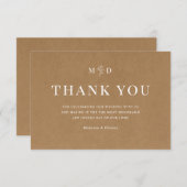 ミニマリストクラフトサンキューカード サンキューカード (正面/裏面)