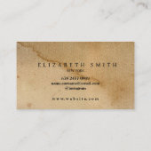 ミニマリストクラフトテクスチャビジネスカード 名刺 (裏面)
