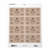 ミニマリストクラフトヘアまたは顔油血清 ラベル (フルシート)