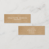 ミニマリストクラフトモダンプロフェッショナル スキニー名刺 (正面/裏面)