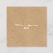 ミニマリストクラフトモダンプロフェッショナル スクエア名刺 (正面)