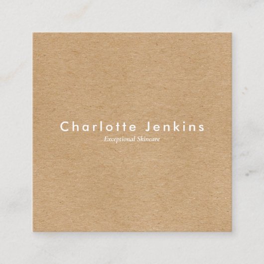 ミニマリストクラフトモダンプロフェッショナル スクエア名刺 (正面)