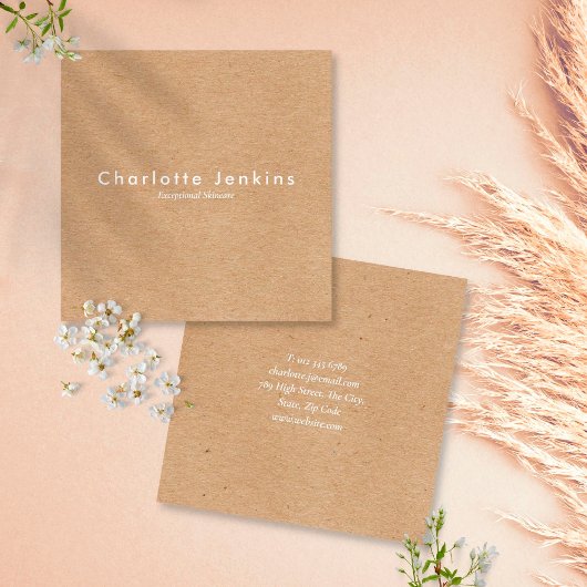 ミニマリストクラフトモダンプロフェッショナル スクエア名刺