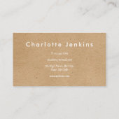 ミニマリストクラフトモダンプロフェッショナル 名刺 (裏面)