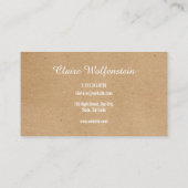 ミニマリストクラフトモダンプロフェッショナル 名刺 (裏面)