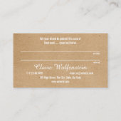 ミニマリストクラフトモダンロイヤリティ紹介カード 紹介カード (裏面)