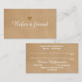 ミニマリストクラフトモダンロイヤリティ紹介カード 紹介カード (正面/裏面)