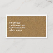 ミニマリストクラフト白フレームプロフェッショナル 名刺 (裏面)