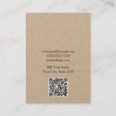 ミニマリストクラフト紙ジュエリーイヤリングディスプレイ 名刺 (裏面)