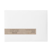 ミニマリストクラフト紙スタイル化粧品瓶ラベル ラップアラウンド宛名ラベル (正面)