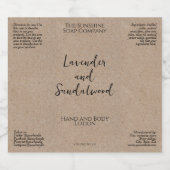 ミニマリストクラフト防水化粧品ボトルラベル スパークリングワインラベル (シングルラベル)