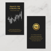ミニマリストクリエイティブ証券取引所のグラフ(財務) 名刺 (正面/裏面)