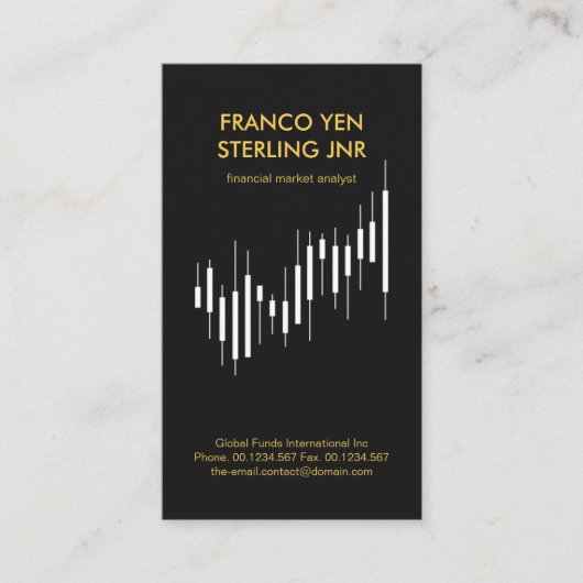 ミニマリストクリエイティブ証券取引所のグラフ(財務) 名刺 (正面)