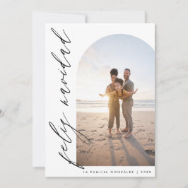 ミニマリストクリスマスアークと手書きフォト シーズンカード