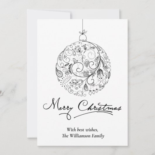 ミニマリストクリスマスオーナメント シーズンカード (正面)