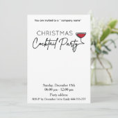ミニマリストクリスマスカクテル企業のパーティー 招待状 (スタンド正面)