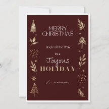 ミニマリストクリスマスカードテンプレートで喜びを広げよう